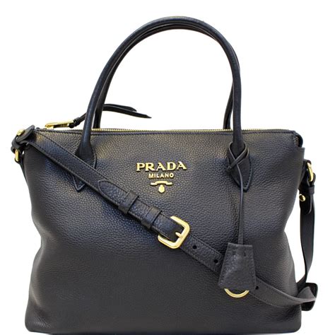 black prada handbag leather|prada leather tote handbag black.